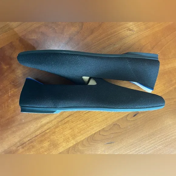 Rothy’s Driving Loafers | W10 | Black Knit with Leopard Insole
