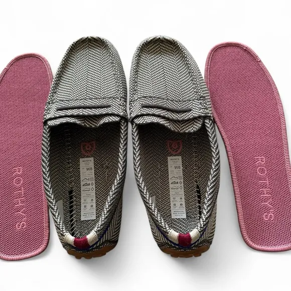 Rothy’s Iron Herringbone grey driving loafers. EXCELLENT!