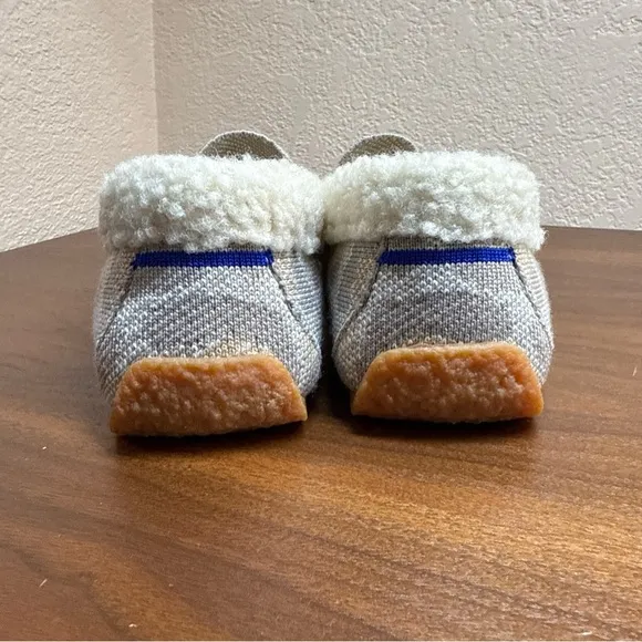 Rothy’s The Slipper Cozy Cat Beige Leopard Womens 9 Fleece Lined Driving Loafers