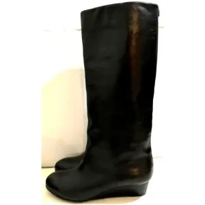 RUD Women’s Size 7.5 black leather knee high Boots shoes MSRP $225