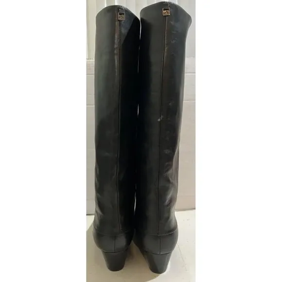 RUD Women’s Size 7.5 black leather knee high Boots shoes MSRP $225