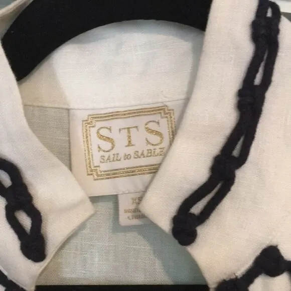 Sail to Sable Nautical Linen Dress | Size XS