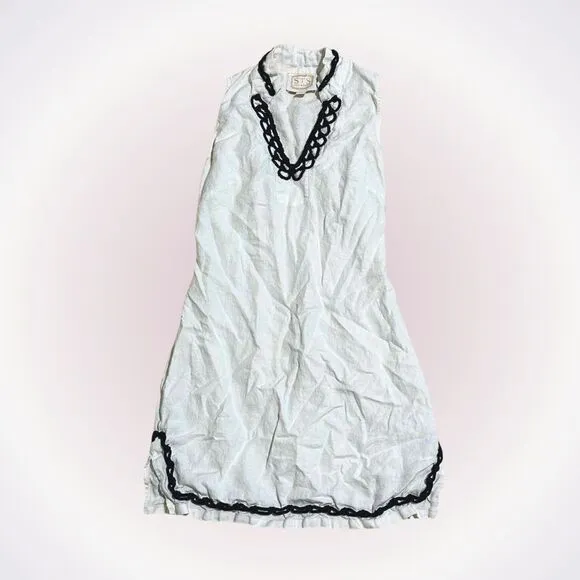 Sail to Sable Nautical Linen Dress | Size XS