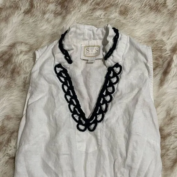 Sail to Sable Nautical Linen Dress | Size XS