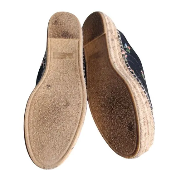 Saint Laurent Grunge Espadrilles Size 37  Black Floral‎ Leather Lace-up Sneaker