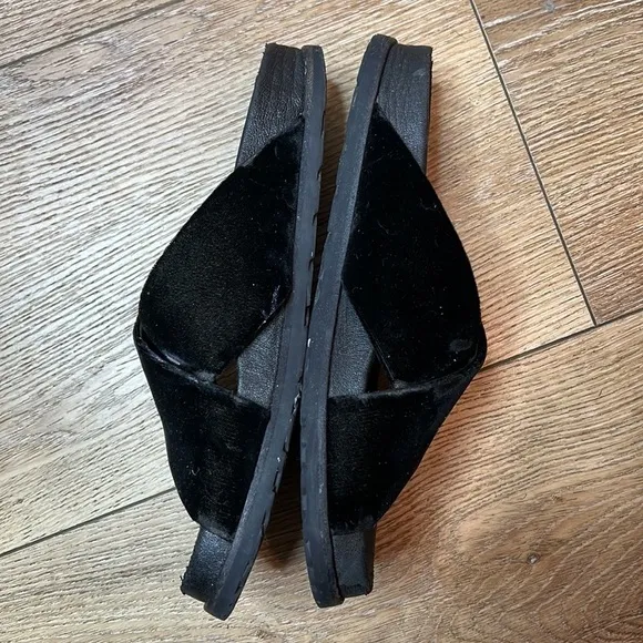 Saint Laurent Jimmy Black Velvet Sandals Size 36/6