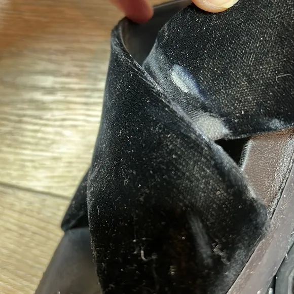Saint Laurent Jimmy Black Velvet Sandals Size 36/6
