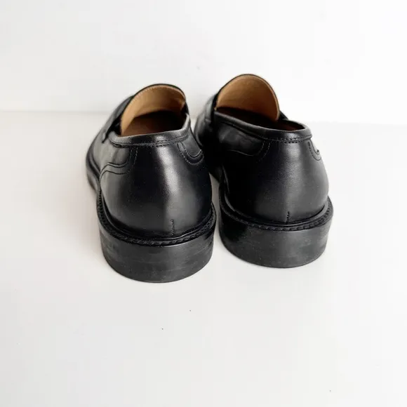 Saks Fifth Avenue COLLECTION Leather Penny Loafers in black leather size 12