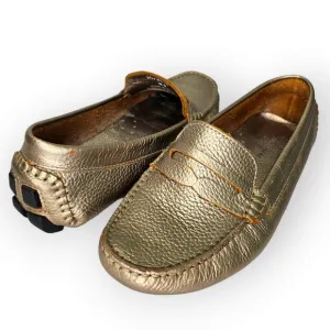 Saks Fifth Avenue Gold Metallic Loafers Women’s Size 8B