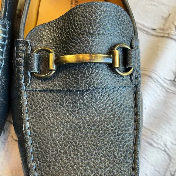 Saks Fifth Avenue Mens Driving Loafers Moccasins Leather Shoes 9 Quiet Luxury