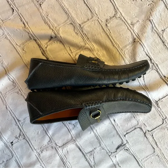 Saks Fifth Avenue Mens Driving Loafers Moccasins Leather Shoes 9 Quiet Luxury