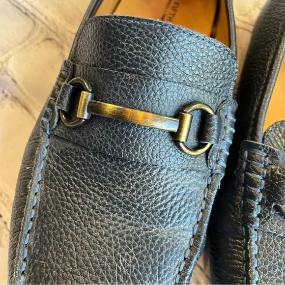 Saks Fifth Avenue Mens Driving Loafers Moccasins Leather Shoes 9 Quiet Luxury