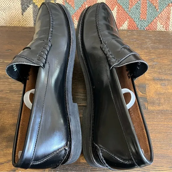 Salvatore Ferragamo Black Leather Penny Loafers 8.5 D US9.5