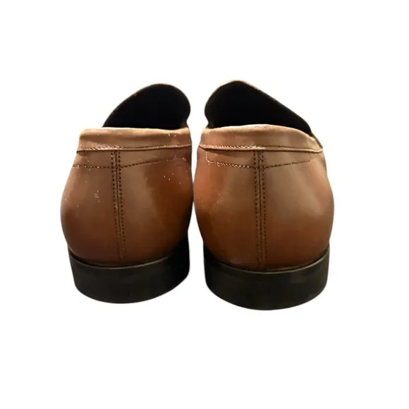 SALVATORE FERRAGAMO Leather Penny Loafers Brown 8EE