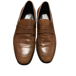 SALVATORE FERRAGAMO Leather Penny Loafers Brown 8EE