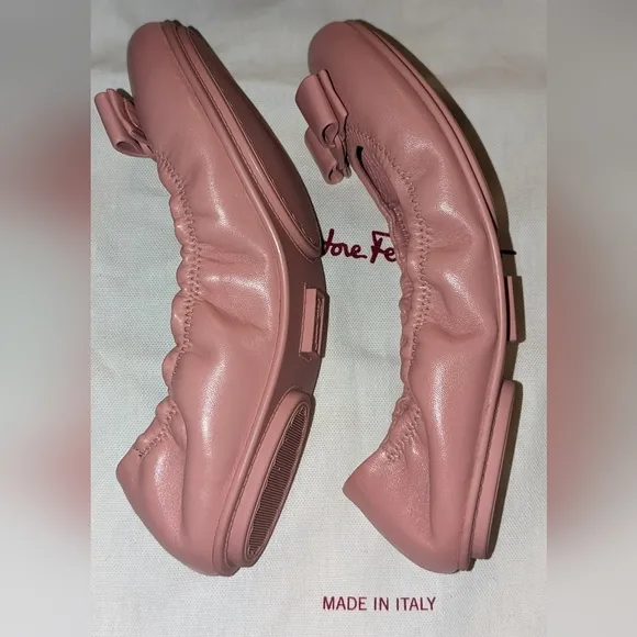 SALVATORE FERRAGAMO Lizinka Women's Desert Rose‎ Ballet Flat