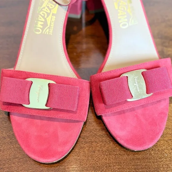 Salvatore Ferragamo Vara Block Heel Sandals