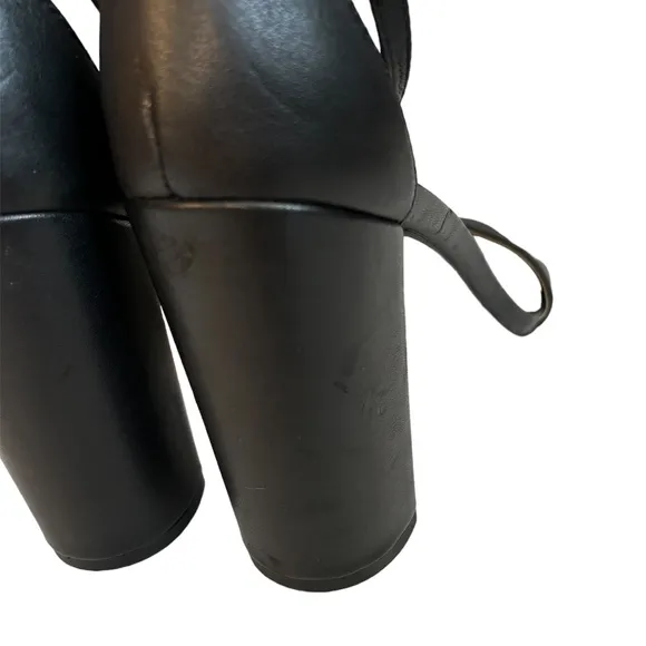 Sam Edelman Black Yaro Ankle Strap Block Heel Sandal Size 9W