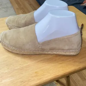 Sam Edelman Carrin Platform Espadrilles tan suede leather 7.5W