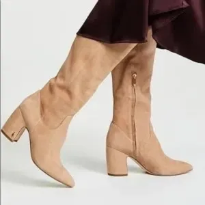 Sam Edelman Golden Carmel Hai Knee High Genuine Suede 7.5M
