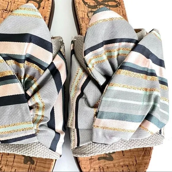 Sam Edelman Heidi Striped Knot Sandals 8