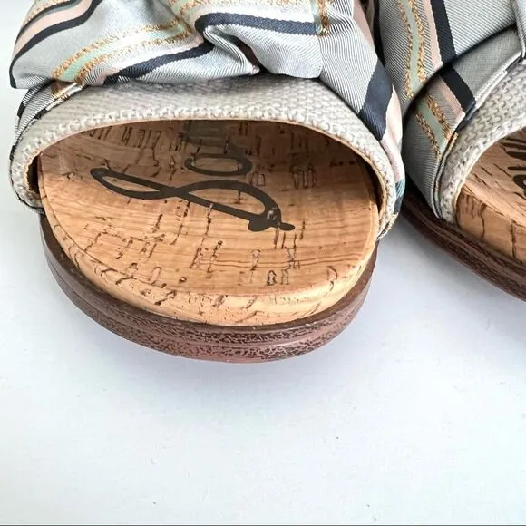 Sam Edelman Heidi Striped Knot Sandals 8