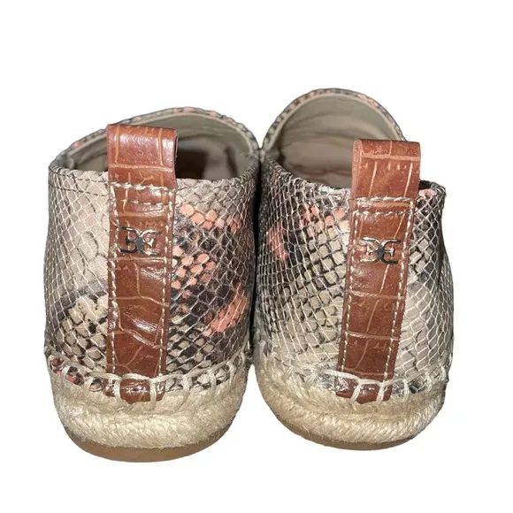 Sam Edelman Khloe Snake Print Espadrilles Slip-On Loafers Women’s Size 7.5
