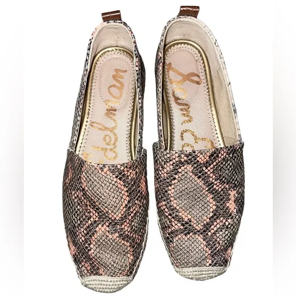 Sam Edelman Khloe Snake Print Espadrilles Slip-On Loafers Women’s Size 7.5