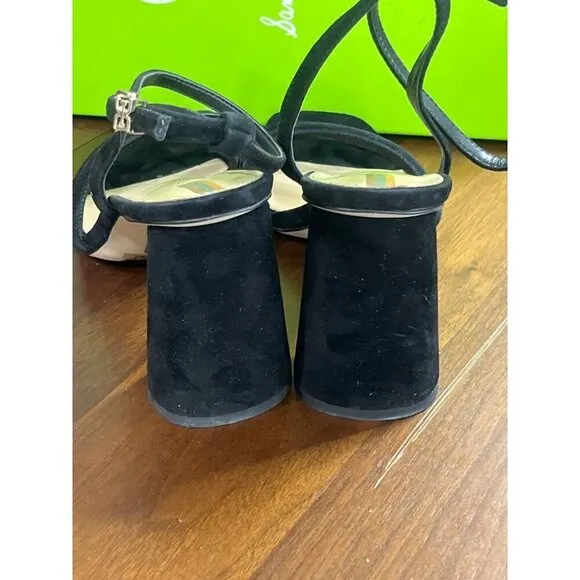 Sam Edelman Kia Sandals in Black Suede 8 With Box Womens High Heels
