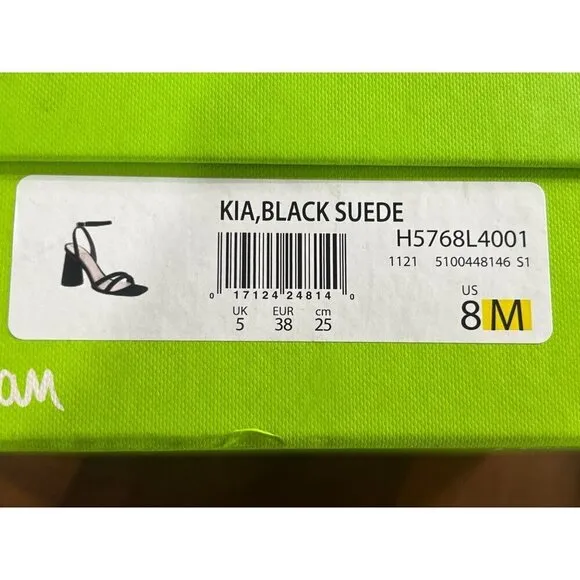 Sam Edelman Kia Sandals in Black Suede 8 With Box Womens High Heels