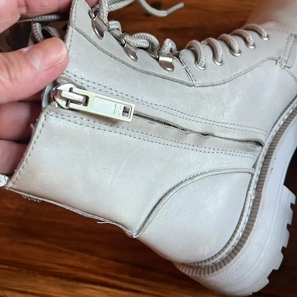 Sam Edelman Lue Womens Lugged Sole Combat &amp; Lace-Up Boots Sz 6