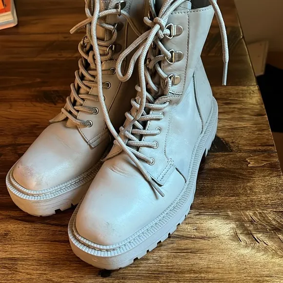 Sam Edelman Lue Womens Lugged Sole Combat &amp; Lace-Up Boots Sz 6