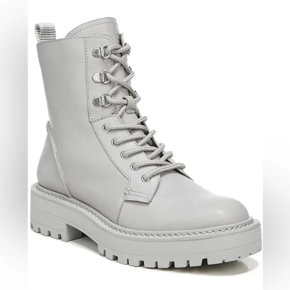 Sam Edelman Lue Womens Lugged Sole Combat &amp; Lace-Up Boots Sz 6