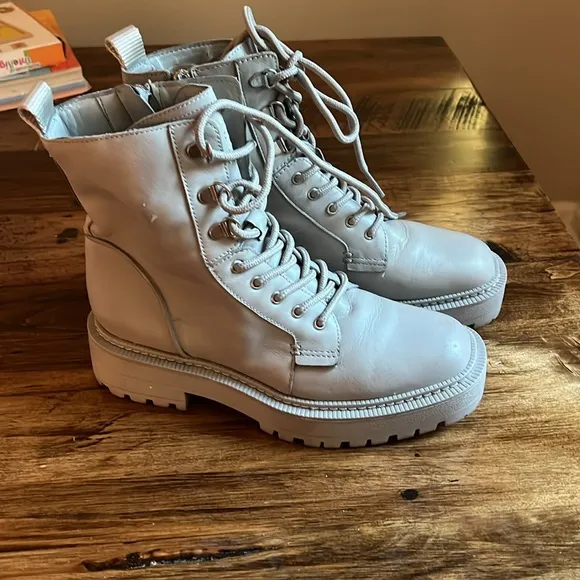 Sam Edelman Lue Womens Lugged Sole Combat &amp; Lace-Up Boots Sz 6