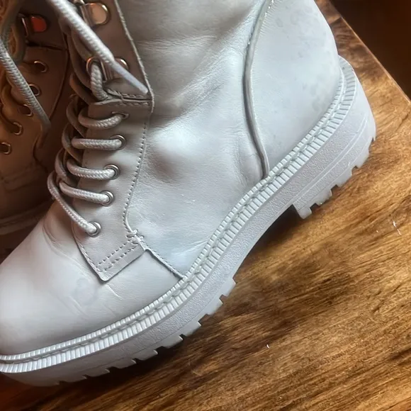 Sam Edelman Lue Womens Lugged Sole Combat &amp; Lace-Up Boots Sz 6