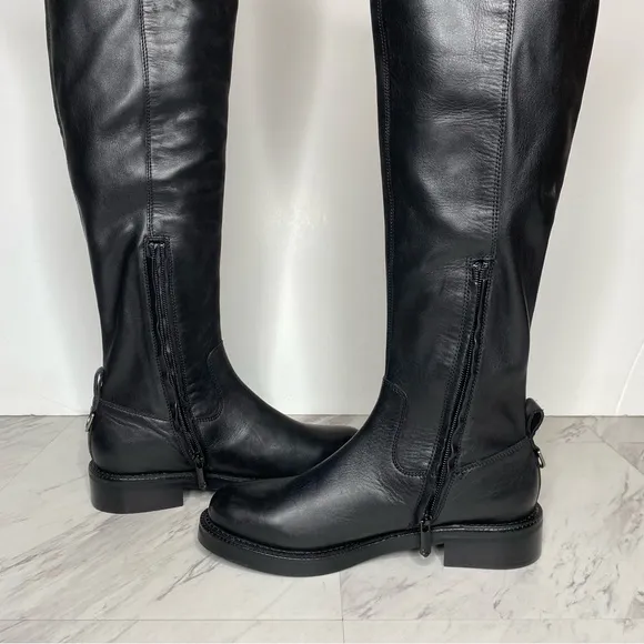 Sam Edelman Narisa Black Leather Over The Knee Boot 7M