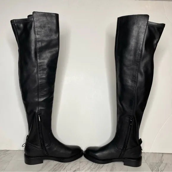 Sam Edelman Narisa Black Leather Over The Knee Boot 7M