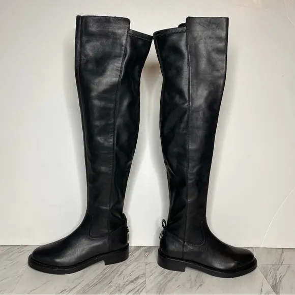 Sam Edelman Narisa Black Leather Over The Knee Boot 7M