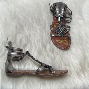 Sam Edelman Ginger Back Zip Beaded Sandals…