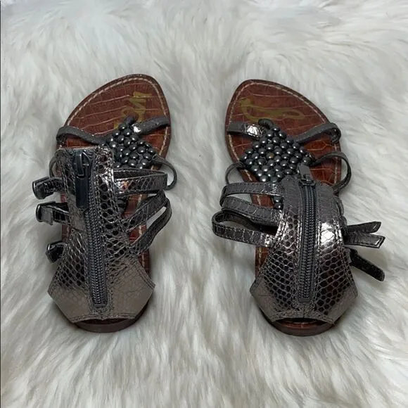 Sam Edelman Ginger Back Zip Beaded Sandals…