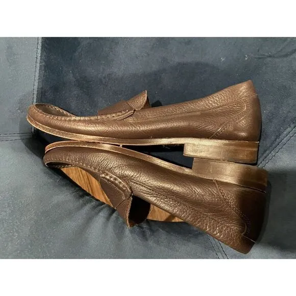 Sandrino By Sandro Moscoloni Placido Leather Penny Loafers 10.5D Shoes Brown