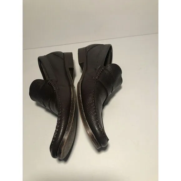 Sandrino By Sandro Moscoloni Placido Leather Penny Loafers 10.5D Shoes Brown
