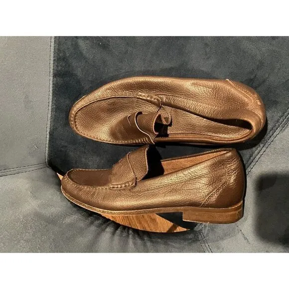 Sandrino By Sandro Moscoloni Placido Leather Penny Loafers 10.5D Shoes Brown