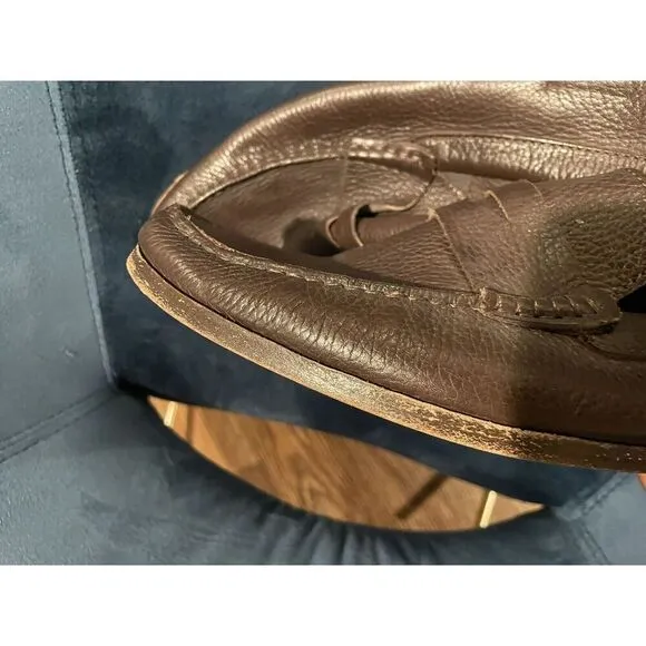 Sandrino By Sandro Moscoloni Placido Leather Penny Loafers 10.5D Shoes Brown