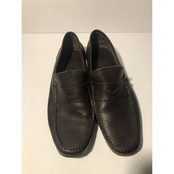 Sandrino By Sandro Moscoloni Placido Leather Penny Loafers 10.5D Shoes Brown