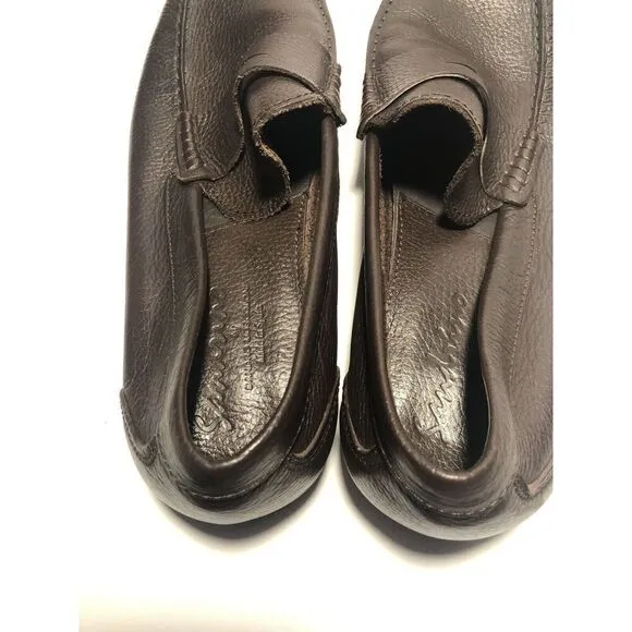 Sandrino By Sandro Moscoloni Placido Leather Penny Loafers 10.5D Shoes Brown