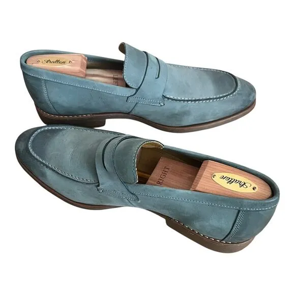 Sandro Moscoloni Fred Leather Penny Slip On Loafers Men Size 10.5 D