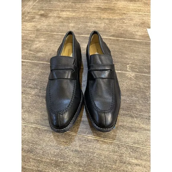 SANDRO MOSCOLONI MAESTRO‎ BLACK PENNY LOAFER Black Size 8 Made In Brazil
