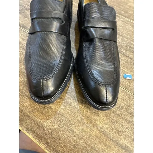 SANDRO MOSCOLONI MAESTRO‎ BLACK PENNY LOAFER Black Size 8 Made In Brazil