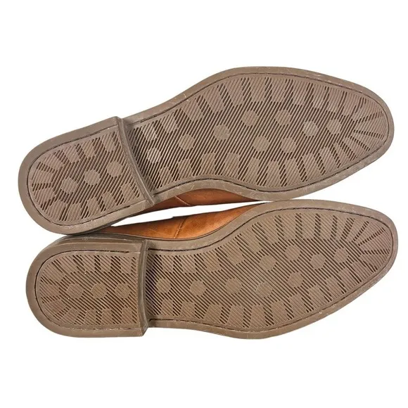 SANDRO MOSCOLONI MURRAY LEATHER PENNY STRAP SLIP-ON LOAFERS IN TAN MEN'S 9.5
